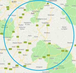 Equine visit catchment area